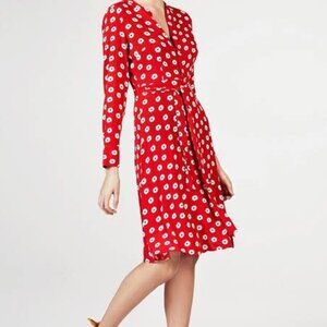 Boden Jessica Dress - Red Print - Size 12 US